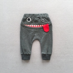 Imagem do Casual bebê crianças calças da criança meninos meninas bonito grande boca monstro calças trajes longo cototn infantil dos desenhos animados roupas de calcinha