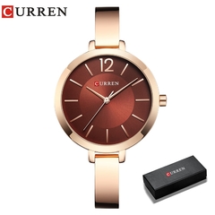 Curren moda ouro relógios femininos aço inoxidável ultra fino relógio de quartzo mulher relógio romântico relógios femininos montre femme na internet