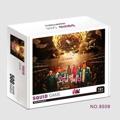 500 pçs round 6 brinquedo de quebra-cabeça adulto anti-stress brinquedo educativo coréia tv round seis jogo de lulas mesmo homem mascarado quebra-cabeça de papel - loja online