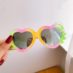 Novas crianças bonito gradiente cores dos desenhos animados urso gato coelho óculos de sol meninas meninos ao ar livre decorar proteção uv moda eyewear na internet