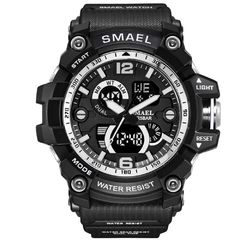 Smael masculino 1617 relógios de esportes digitais relógio militar 50m à prova dwaterproof água relógio de pulso led relógio de quartzo masculino - loja online