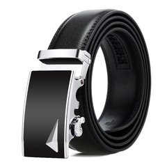 Cinto automático com catraca de couro masculino, fivela de cinto de couro pu de alta qualidade casual cinturons golf 130 140cm café preto 3.5cm de largura - comprar online