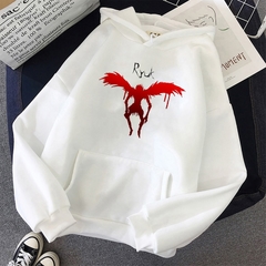 Moletom death note estampa anime y2k, moletom grande gótico roupas harajuku vintage pinha casaco 2021 - loja online