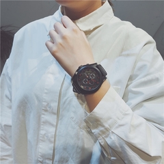 Relógio masculino grande, relógios esportivos de grande discagem, pulseira de couro, de quartzo, relógio de pulso militar do exército, imperdível - Lojas Stefano
