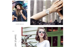 Imagem do Curren moda ouro relógios femininos aço inoxidável ultra fino relógio de quartzo mulher relógio romântico relógios femininos montre femme