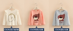 Camisa manga longa estampada para crianças, camiseta básica de algodão com desenho animado para bebês e meninas, primavera e outono, 2020 - loja online