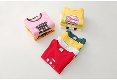 Camisa manga longa estampada para crianças, camiseta básica de algodão com desenho animado para bebês e meninas, primavera e outono, 2020 na internet