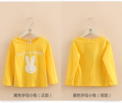 Camisa manga longa estampada para crianças, camiseta básica de algodão com desenho animado para bebês e meninas, primavera e outono, 2020 - Lojas Stefano