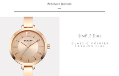 Curren moda ouro relógios femininos aço inoxidável ultra fino relógio de quartzo mulher relógio romântico relógios femininos montre femme na internet