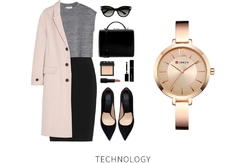 Curren moda ouro relógios femininos aço inoxidável ultra fino relógio de quartzo mulher relógio romântico relógios femininos montre femme - comprar online
