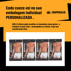Kit 12 Cuecas Box Boxer Microfibra Confortável Luxo Imperius Elástico Acetinado - Lojas Stefano