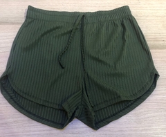 Short Feminino Canelado Elástico Cintura Moda Leve e soltinho Malha canelada