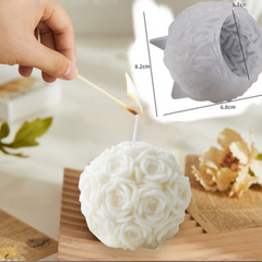 SILICONA Vela Ramo de Rosas 8 cm en internet