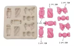 Molde silicona golosinas y moños x9 - comprar online