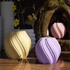 Molde silicona para vela enroscada chica