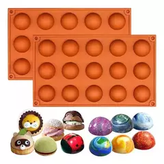 Molde silicona semicirculo x15