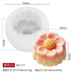 Molde silicona flor mod. 1