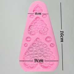Silicona Rosa 3 Corazones con botones en internet