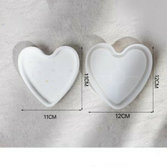 MOLDE SILICONA P/RESINA POSAVASO CORAZON CHICO 12X12CM