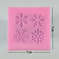 Molde silicona 4 Copos de Nieve - comprar online