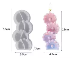 Molde silicona p/vela 4 girasoles - comprar online