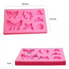 Molde silicona mariposas x8