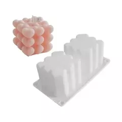 Molde de silicona para Velas burbuja corazon