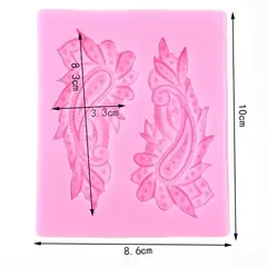 Molde silicona 2 carvalescos (Pluma de pavo) - comprar online