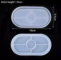 Molde de silicona para Resina BANDEJA ovalado (CHICO) - comprar online