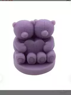 Molde silicona 2 ositos con corazon - comprar online