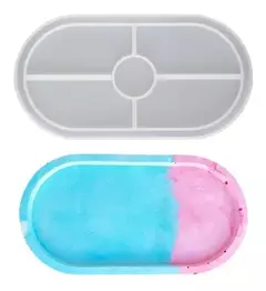 Molde de silicona para resina bandeja ovalado (GRANDE ) - comprar online