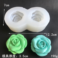 SILICONA 2 ROSAS GRANDES VELA - comprar online