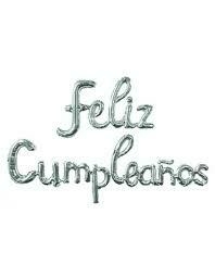 globos "feliz cumpleaños" metalizados