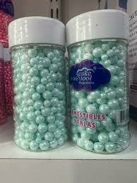 Perlas comestibles mix celeste pastel 85gr