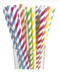 Sorbetes polipapel de colores con rayas x20