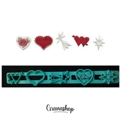 Set de cortantes "Corazón y estrella" x5