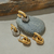 Imagem do Brincos bold oval ouro e prata
