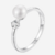 Anel Perola - Prata 925 com Moissanite
