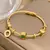 Pulseira Esmeralda em Aço com Malaquita Verde - Via Ive | Joias e acessórios para todos os momentos