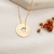 Colar com Design Círculo e Coração Vazado Banhado a Ouro 18k