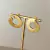 Brinco com Design Redondo Banhado a Ouro 18k