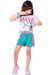 Conjunto Curto Salve as Sereias - Branco/Rosa/Azul - Fakini - comprar online
