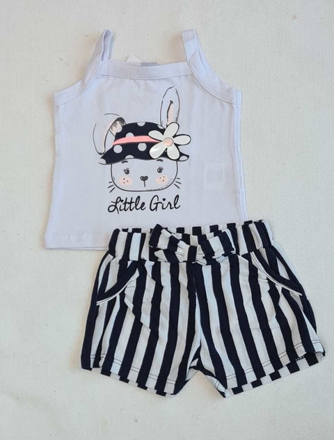 Conjunto Regata e shorts listrado Azul e Branco - By Gus