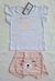 Blusa Love You shorts saia rostinho - Branco e Rosa