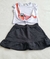 Conjunto Love Cute Blusa e shorts saia moletinho preto e branco - By Gus na internet