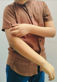 CAMISA DE LINO NIÑO MANGAS CORTAS - comprar online