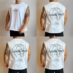 MUSCULOSA BOXY ROAR WHITE
