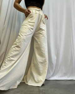 PANTALON PALAZO RUSTICO DE ALGODÓN - comprar online