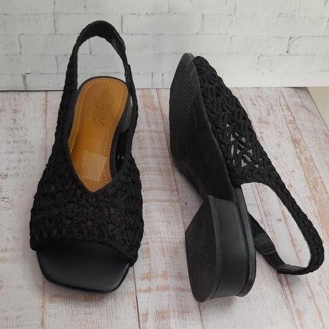 Sandália Tramada Valentina Preto