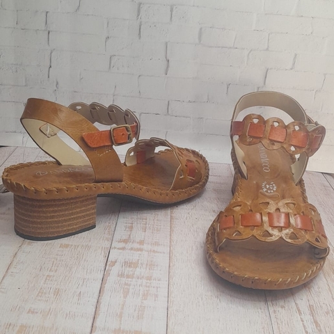 Sandália Salto Andacco Caramelo - comprar online